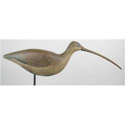 Large two-piece curlew decoy from the Brigantine,