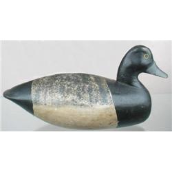 Hollow bluebill drake decoy by Tom Dipper Ortley