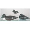 Image 1 : Lot of three bufflehead hen decoy model carvings 