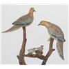 Image 1 : Exquisitely carved and painted dove family with t