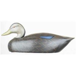 Black duck decoy by Rick Brown. XOC rigged. Signe