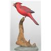 Image 1 : Life sized male Cardinal on a driftwood base with