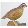 Image 1 : Miniature quail on a birch log by J. Ahearn. Sig