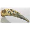 Image 1 : Large Canadian powder horn with colored relief ca