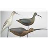 Image 1 : Lot of three shorebird decoys. A Cobb style runni