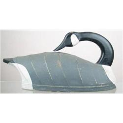 Canvas covered Canada goose decoy ca late 1900s w