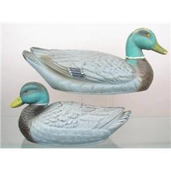 Lot of three  paper mache Mallard decoys by the G