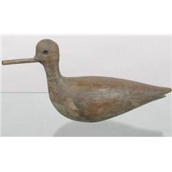 An elegant relic yellowlegs decoy by George Boyd,