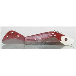 Red and white fish decoy by Leroy Howell in XOC. 