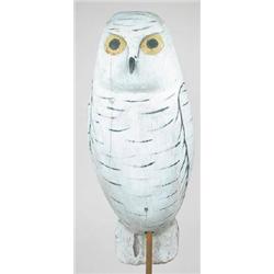 Life sized snowy owl mounted on a stake in XOP wi