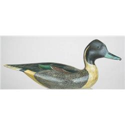 Solid body, turned head pintail drake decoy made 