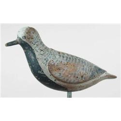 BOLD CARVING of a Black bellied plover decoy ca 1