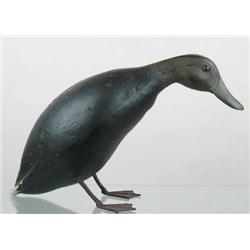 IMAGINATIVE  AND RARE standing balsa black duck w