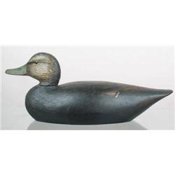 Working turned head black duck by A. E. Crowell, 