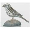 Image 1 : Miniature Song Sparrow with split wing carving by