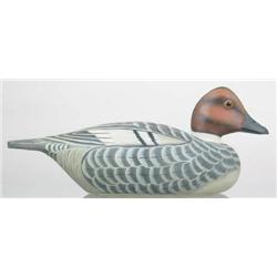 Near lifesize decoy model goldeneye hen with glas