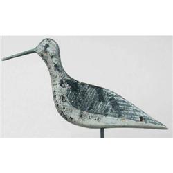 Yellowlegs flatty decoy with stringing hole near