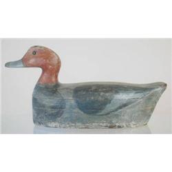 Rare oversized red head drake decoy made from fou