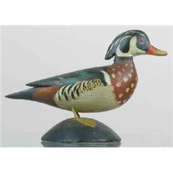 Early miniature wood duck drake by A. E. Crowell,