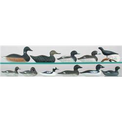 Lot of eleven miniature decoys in the Mason Facto