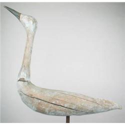 Life size egret decoy ca 1860-1890, from the West