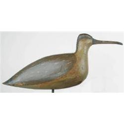 Curlew decoy by Joe King, Tuckerton, NJ. Tag on t