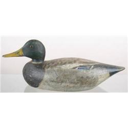 Turned head mallard drake decoy by A. E. Crowell,