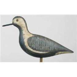 Black bellied plover decoy with carved wing outli