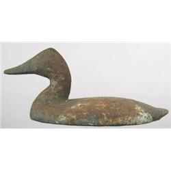 Cast iron canvasback wing duck decoy from the Cur