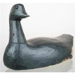 Solid body glass eye brant decoy with a turned he