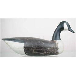 Hollow carved Canada goose decoy by Harry V. Shou