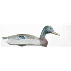 Solid body oversize mallard drake decoy by Willia