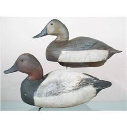 Pair of canvasback decoys by Benjamin Schmidt (18