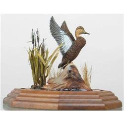 Wonderful very detailed miniature black duck with