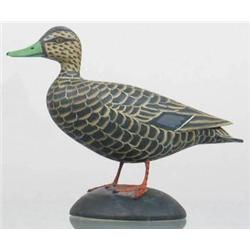 Larger miniature black duck signed Black Duck Dra