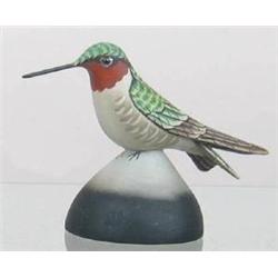 Rare life sized humming bird signed Ruby Throated