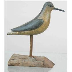 Wonderful perky sandpiper carving by Dave Ward, E