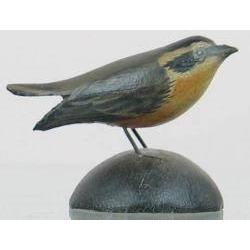 Miniature red breasted nuthatch by A. E. Crowell,