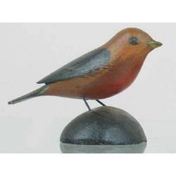 Miniature scarlet tanager by A. E. Crowell, East 