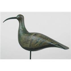 Early turned head curlew decoy ca 1870 from LI, N