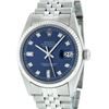 Image 1 : Rolex Mens Stainless Blue Diamond 36MM Datejust Wristwatch