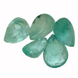 3.27 ctw Pear Mixed Emerald Parcel