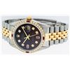 Image 4 : Rolex Mens 2 Tone 14K Brown Diamond & Ruby 36MM Datejust Wristwatch