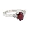 Image 1 : 2.40 ctw Ruby and Diamond Ring - 18KT White Gold