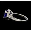 Image 3 : 2.91 ctw Tanzanite and Diamond Ring - 14KT White Gold