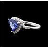 Image 1 : 14KT White Gold 1.95 ctw Tanzanite and Diamond Ring