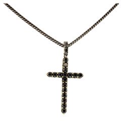 6.2 ctw Diamond Necklace - 14KT Gold And Black Rhodium