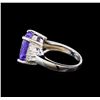 Image 3 : 14KT White Gold 8.25 ctw Tanzanite and Diamond Ring