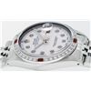 Image 7 : Rolex Mens Stainless Steel White Diamond & Ruby 36MM Datejust Wristwatch