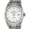 Image 1 : Rolex Mens Stainless Steel 36MM Silver Index Datejust Wristwatch